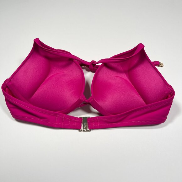Victoria Secret 34A Bombshell Push Up Bikini Top Halter Add 2 Cups Berry Blush - Picture 6 of 8